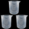 Waziaqoc 500ml/17.1oz Plastic Graduated Beaker, 3 Pack