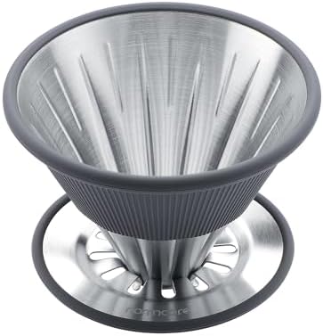Normcore 2-in-1 Pour Over Coffee Dripper, 1-4 Cups Metal Coffee