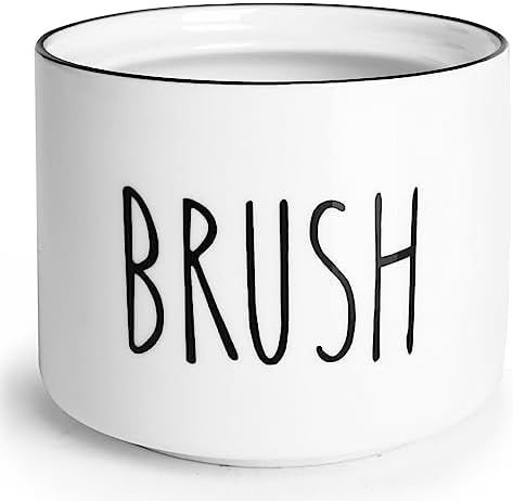 ONTUBE Ceramic Dish Brush Holder, White