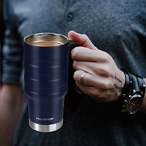 HAUSHOF 24 oz Travel Mug, Stainless Double Wall Vacuum Insulated