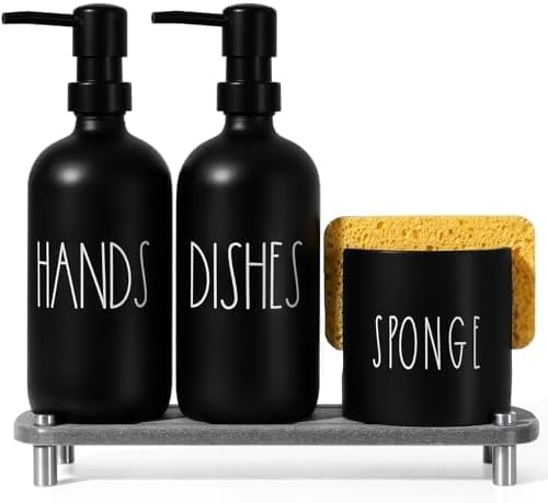 Kitchen Soap Dispenser Set, 16.9 fl oz Hand and Dish Soap Dispensers by TOLDATLI
