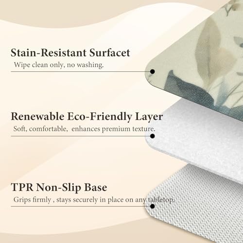 Vinyl Placemats Set of 4-12x17 Inch - Heat Resistant Washable Place
