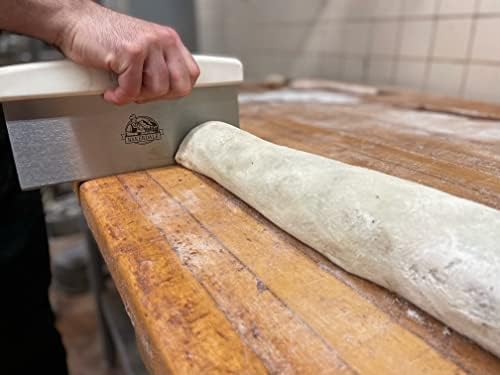 Bakerdale Bench Dough Scraper, 10-inch Stainless Steel Blade