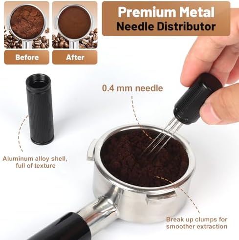58mm Espresso Tools, Distributor and Tamper Kit, WDT, Funnel & Puck