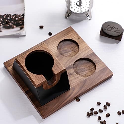 Espresso Tamper Station 58mm Wooden Espresso Tamper Holder Base Coffee