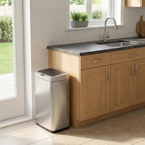 ELPHECO 50 Litre Automatic Kitchen Trash Can with Lid