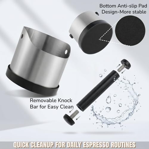 Coffee Grounds Knock Box, Small Stainless Steel Espresso Coffee Knock