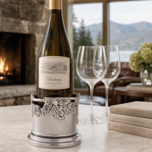 Arthur Court Forest Oak Leaf Wine Coaster Sand Cast Aluminum 6 Inch