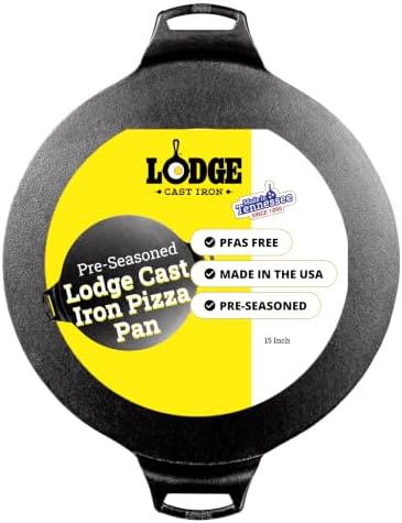 Lodge Pre-Seasoned Cast Iron Pizza Pan, PFAS-Free, 15 Inches
