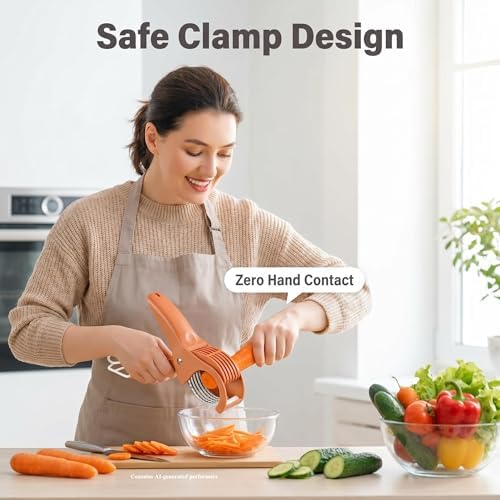 Fruit and Vegetable Slicer, Stainless Steel Blades, 2 Pack