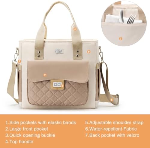 Insulated Lunch Bag Women,Adult Lunch Box for Work College,Leakproof