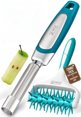 Orblue Premium Apple Corer Tool & Pizza Dough Docker Bundle