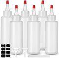 Lounsweer 6 Pcs 4 oz Small Plastic Squeeze Bottles with Caps, Classic