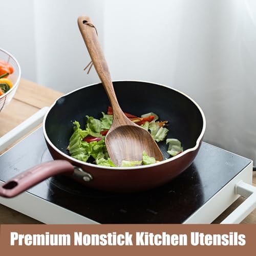 4-Piece Natural Teak Wooden Cooking Utensil Set