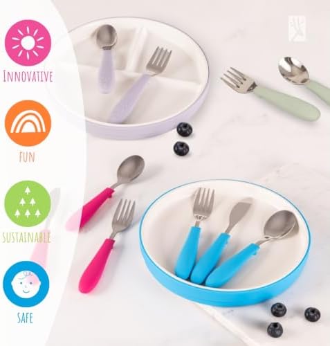 Elk and Friends Kids/Toddler Silverware with Silicone Handles | 6pcs