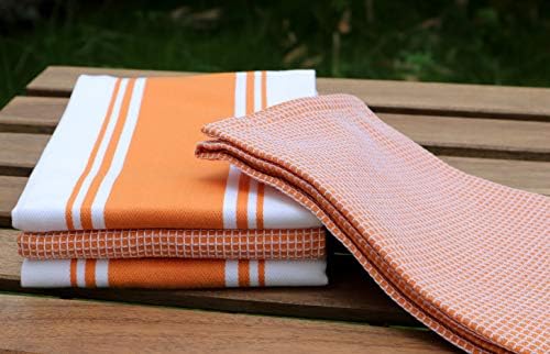 AMOUR INFINI Cotton Kitchen Towels - Set of 4 Highly Absorbent, Ultra