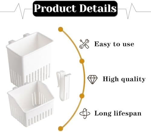 Utensil Drying Rack 3 Pcs Silverware Drying Basket White