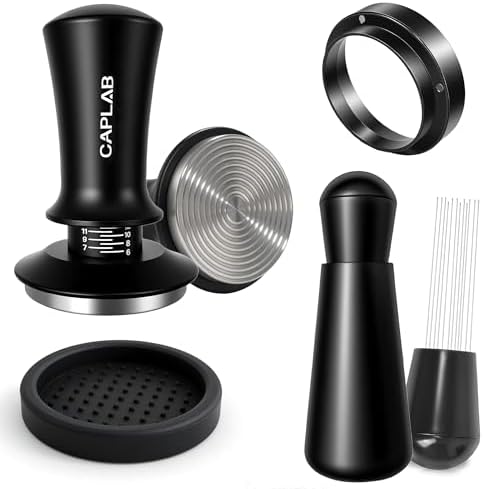 51mm Espresso Accessories Kit, Spring Loaded Calibrated Tamper, WDT