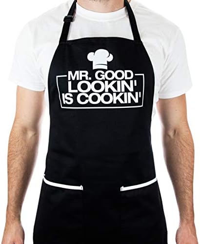 ALLER HOME&KITCHEN Funny Apron for Men, 2 Large Pockets One Size Fits