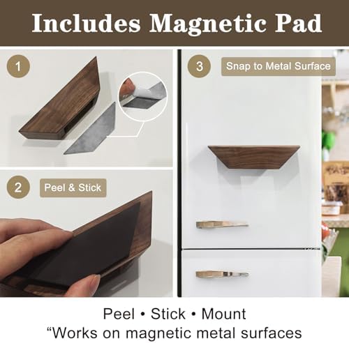 Magnetic Coffee Filter Holder, Solid Walnut, Holds Up to 100 Cone