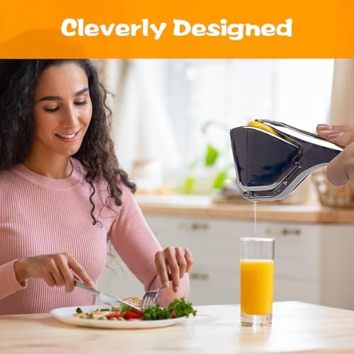 Stainless Steel Lemon Squeezer with Built-in Strainer