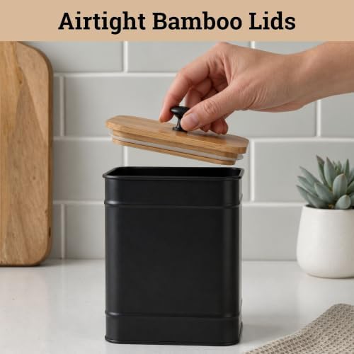 Kitchen Canisters, Set of 4, with Chalkboard Labels