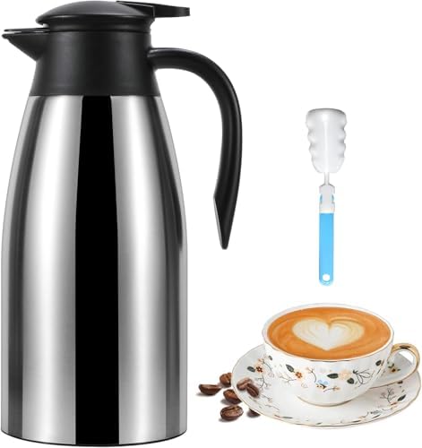 70 oz Thermal Coffee Carafe for keeping hot, Updated Carafe for hot