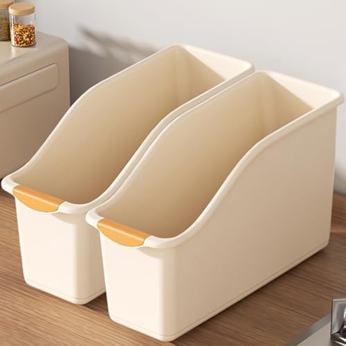 2 Pack Roll Out Plastic Organizer Bins, Tall Under Sink Organizer