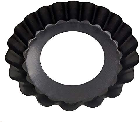 Quiche Pans,Mini tart Pan with Removable Bottom,Non Stick Small Pie
