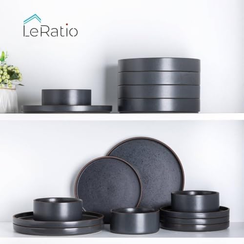 LERATIO Ceramic Dinner Plates Set of 6,10.25 inch Large ceramic plates
