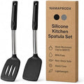 Silicone Spatula Set (2-Pc) - 600°F Heat Resistant, BPA-Free
