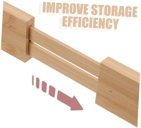 Cabilock Adjustable Bamboo Drawer Dividers for Kitchen Drawer