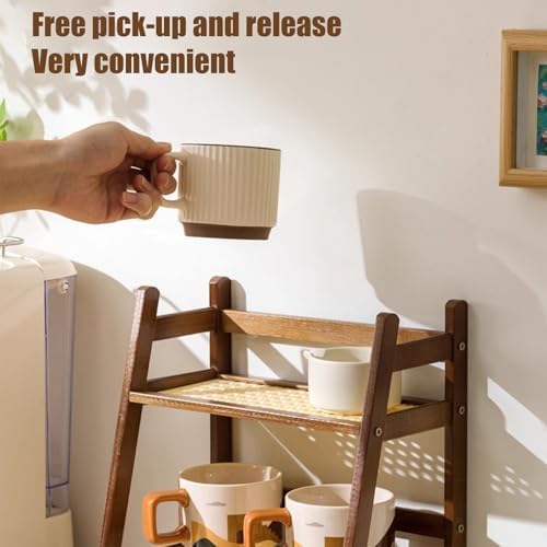 Cup Rack Organizer - Bar Counter Use Coffee Mug Holder, Two-Level