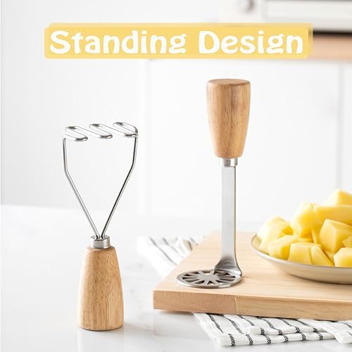 2Pcs Mini Potato Masher,Stainless Steel Mashed Potatoes Masher with
