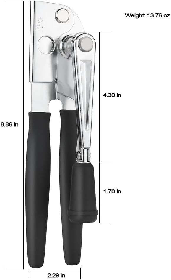 Manual Can Opener with Soft Handles, Commercial Can Openers Heavy Duty - Image 2