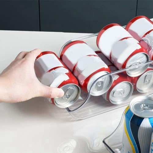 3pcs Drink Dispenser Organizer for Refrigerator, Clear Plastic