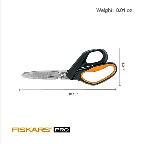 Fiskars Pro PowerArc Shop Shears, Heavy Duty Stainless Steel Scissor