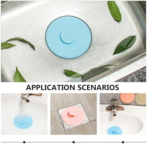 GARVALON 5pcs Silicone Sink Plug Drain Stopper Set, Kitchen and