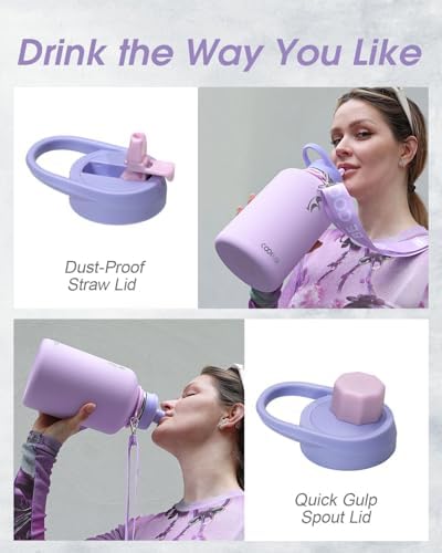 Coolflask Half Gallon Water Bottle Insulated Stainless Steel with
