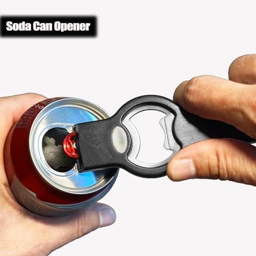 3-in-1 Magnetic Bottle & Can Opener, Manual Can Punch Opener, Black