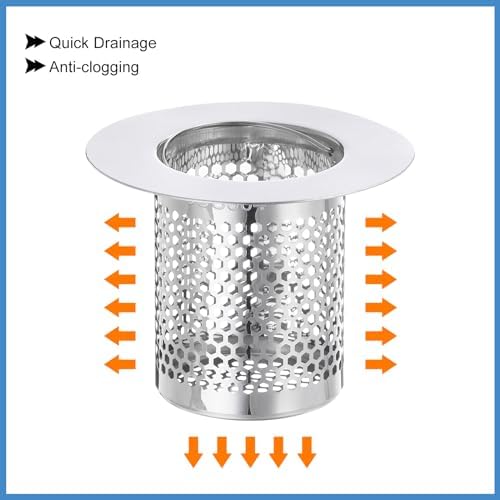 uxcell Shower Drain Strainer, 2 Pack, 2" x 2.5"