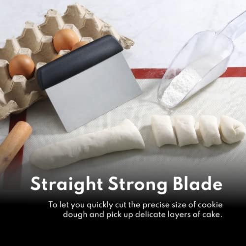 New Star Foodservice Bakery-Grade Stainless Steel Dough Scraper with