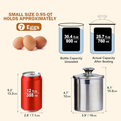 Cooks Standard Medium Stainless Steel Kitchen Canister Set for