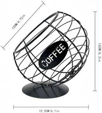 Iron Spherical Shape Coffee Pod Holder, Large Capacity Coffee Pod