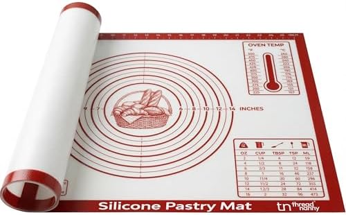 XL Silicone Pastry Mat for Baking Dough Mat, Extra Large 28x20 inches