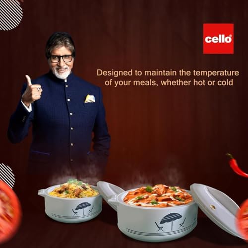 Cello Chef Super 3-Piece Insulated Hot Pot Casserole Set, White