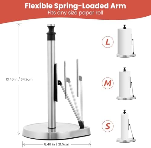 Dailyart Paper Towel Holder for One Hand Tear - Countertop with