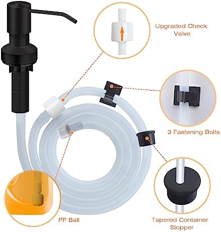 Kitchen Sink Soap Dispenser, Black