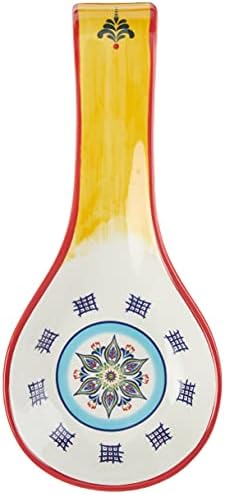 Euro Ceramica Zanzibar 4-Piece Table Accessory Set with Spoon Rest