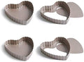 4 Inch Quiche Pie Mini Cake Tins Set of 4 Fluted Flan/Tart Pans with
